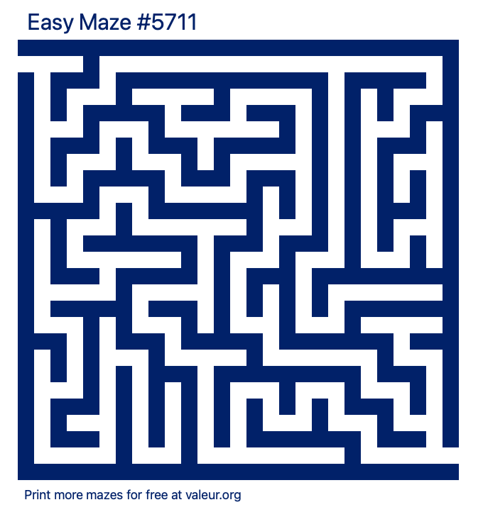 Free Printable Easy Maze number 5711