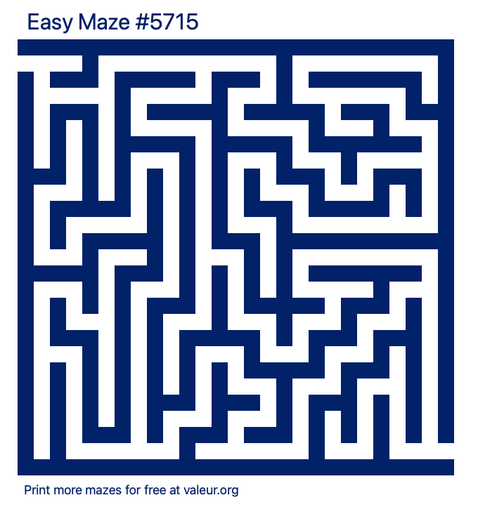 Free Printable Easy Maze number 5715