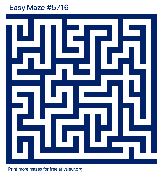 Free Printable Easy Maze number 5716