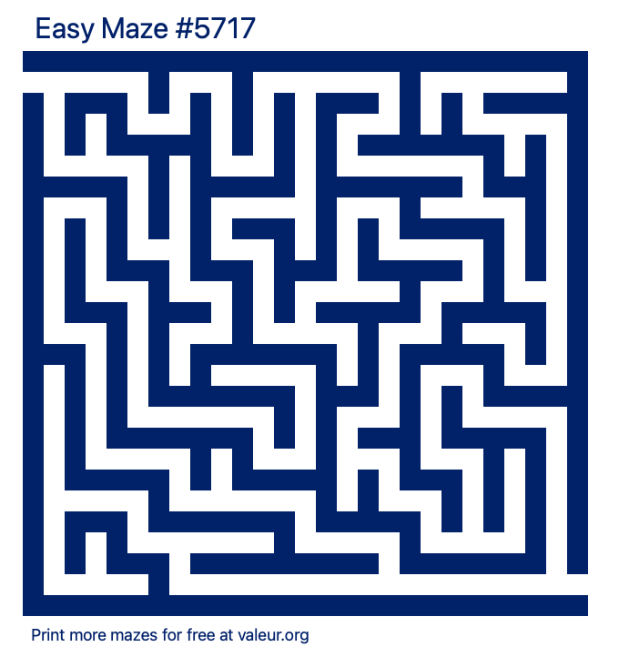 Free Printable Easy Maze number 5717