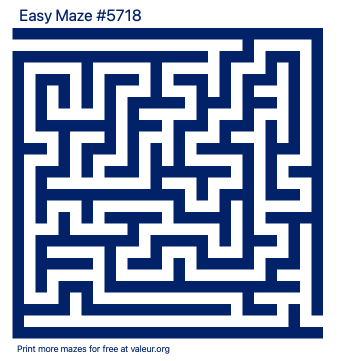 Free Printable Easy Maze number 5718