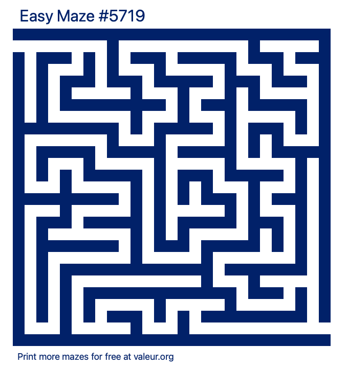 Free Printable Easy Maze number 5719