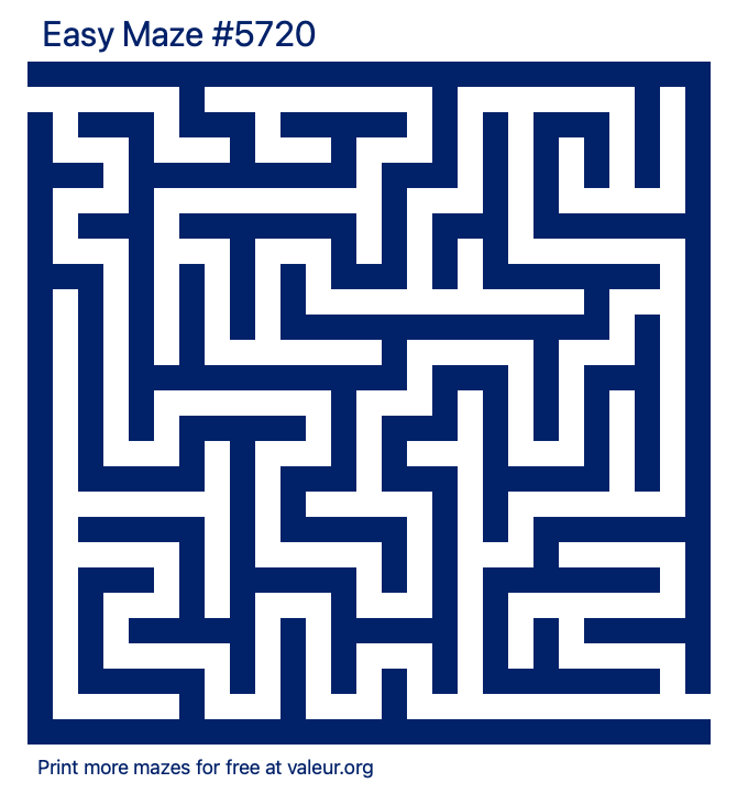 Free Printable Easy Maze number 5720