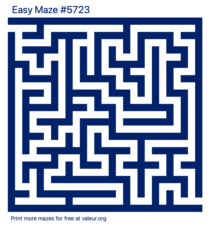 Free Printable Easy Maze number 5723