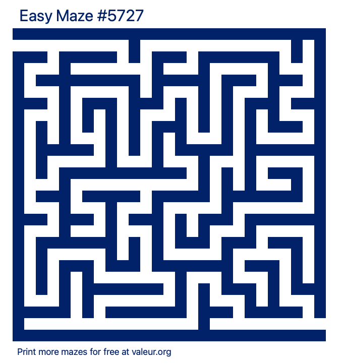 Free Printable Easy Maze number 5727