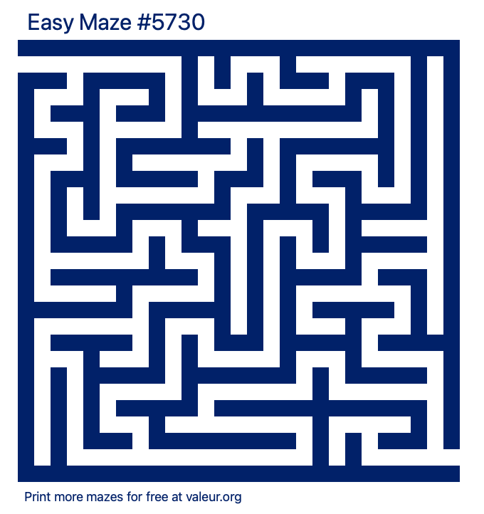 Free Printable Easy Maze number 5730