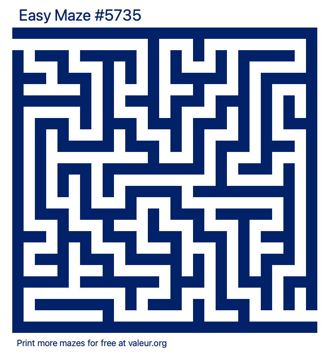 Free Printable Easy Maze number 5735