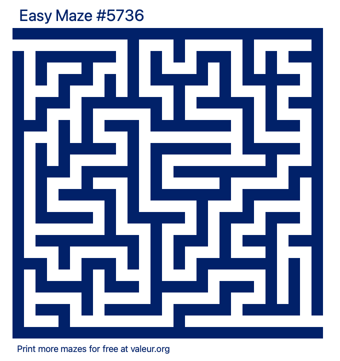 Free Printable Easy Maze number 5736