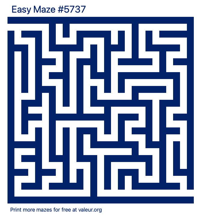 Free Printable Easy Maze number 5737