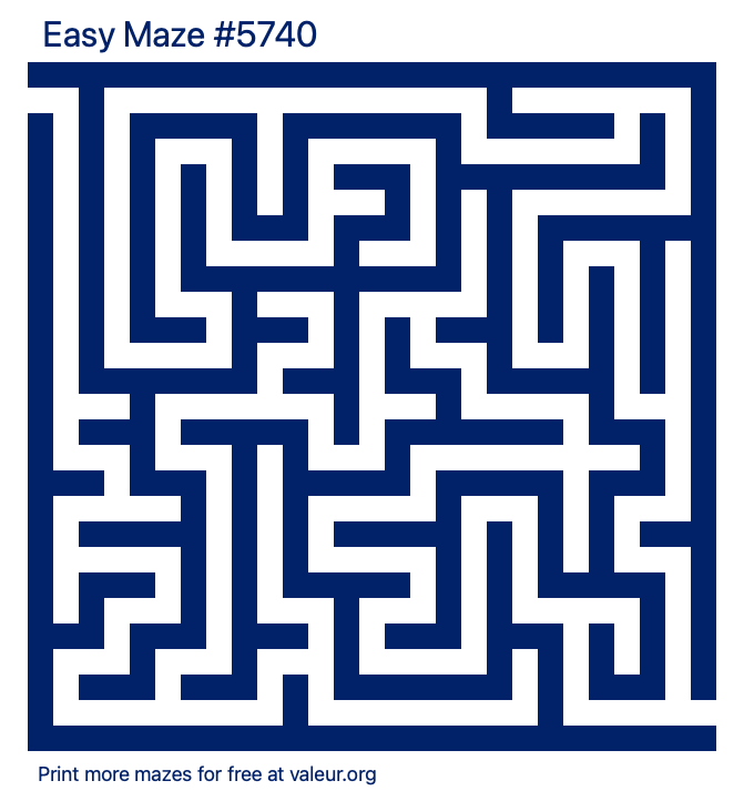 Free Printable Easy Maze number 5740