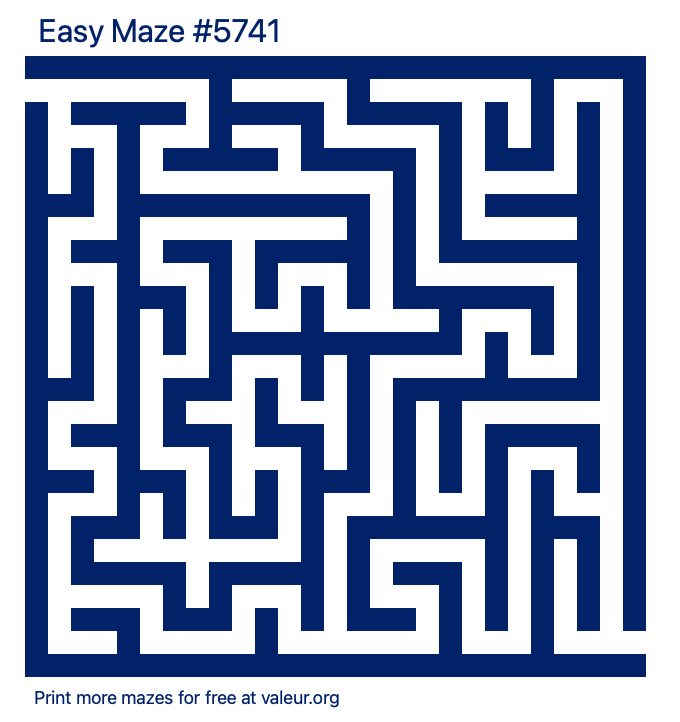 Free Printable Easy Maze number 5741