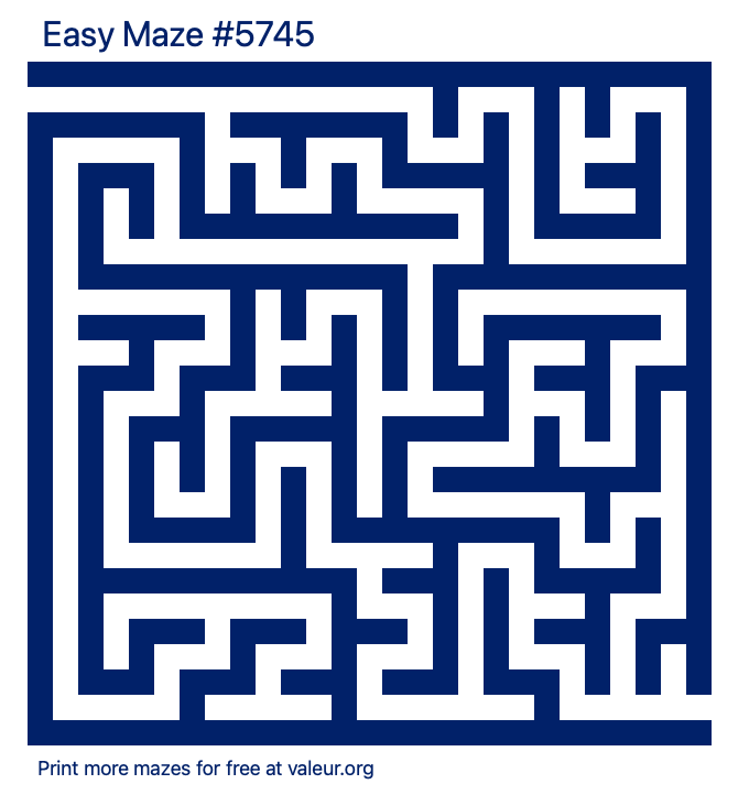 Free Printable Easy Maze number 5745