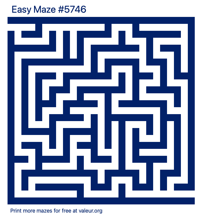 Free Printable Easy Maze number 5746