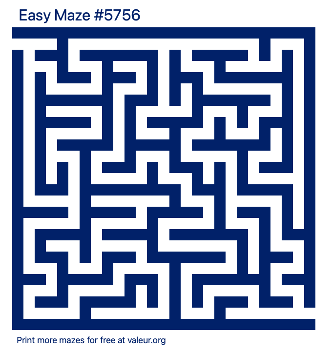 Free Printable Easy Maze number 5756