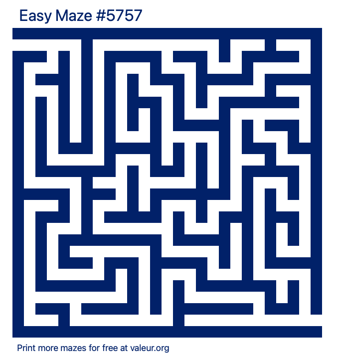 Free Printable Easy Maze number 5757