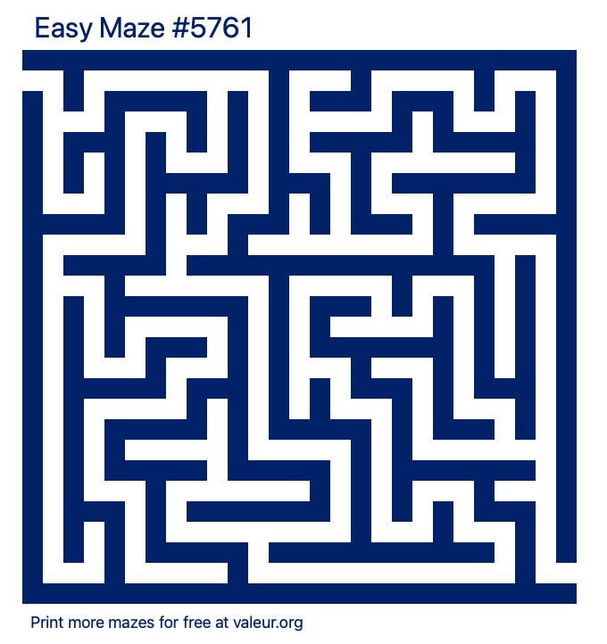 Free Printable Easy Maze number 5761