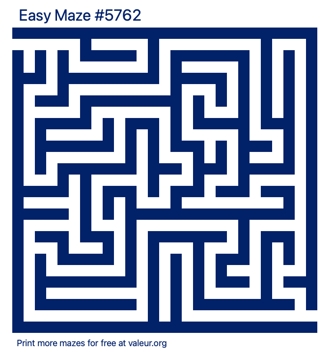 Free Printable Easy Maze number 5762