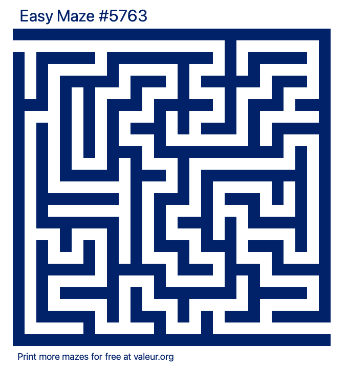 Free Printable Easy Maze number 5763