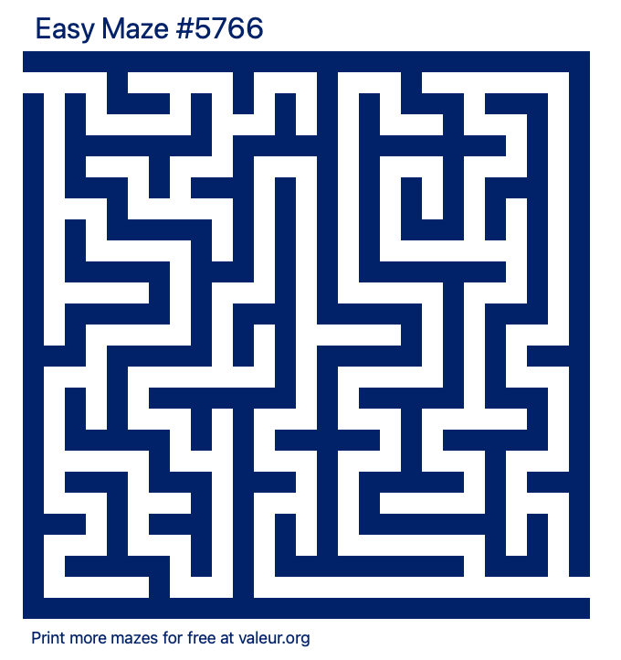 Free Printable Easy Maze number 5766