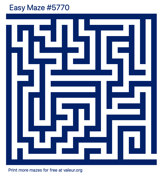 Free Printable Easy Maze number 5770