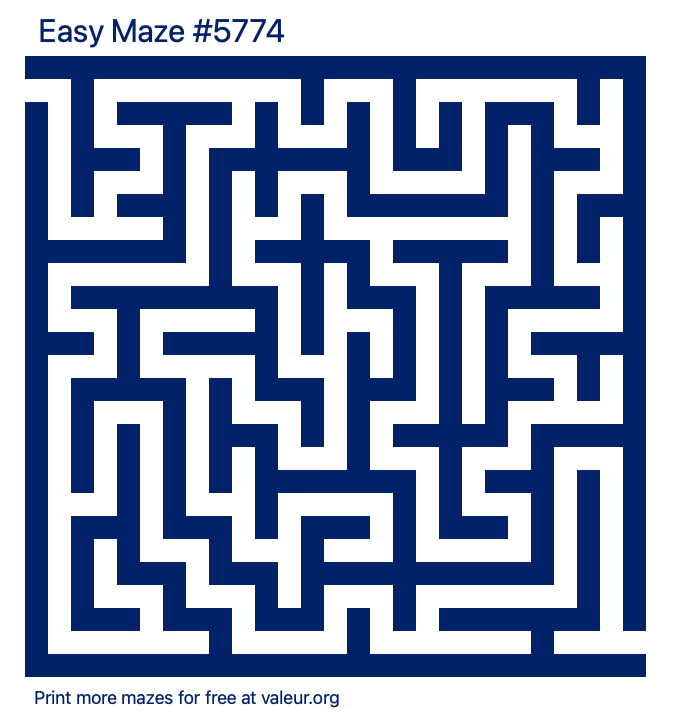 Free Printable Easy Maze number 5774