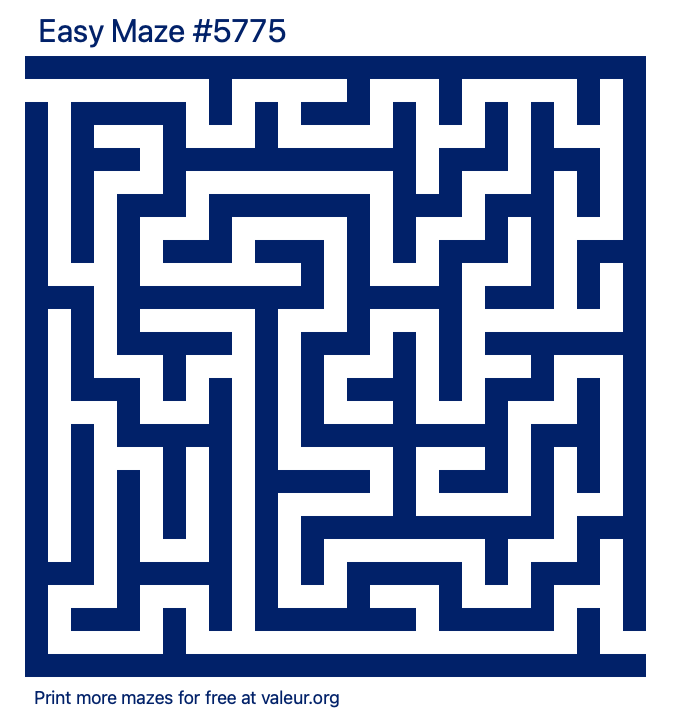 Free Printable Easy Maze number 5775