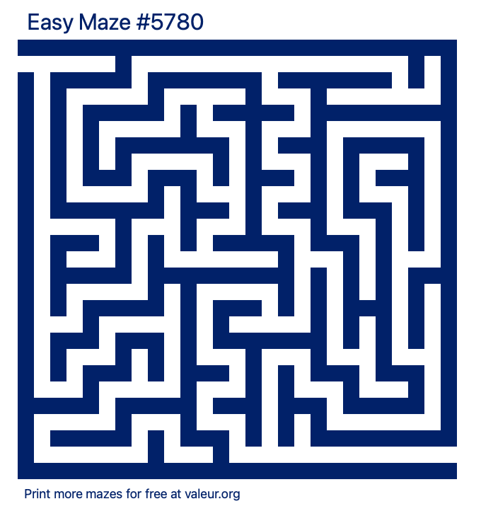 Free Printable Easy Maze number 5780