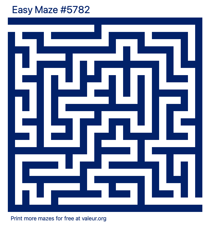 Free Printable Easy Maze number 5782