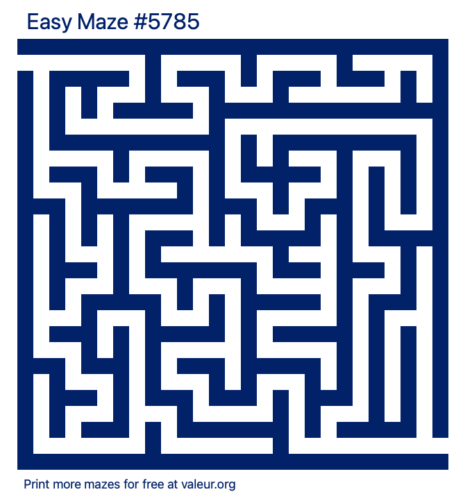 Free Printable Easy Maze number 5785