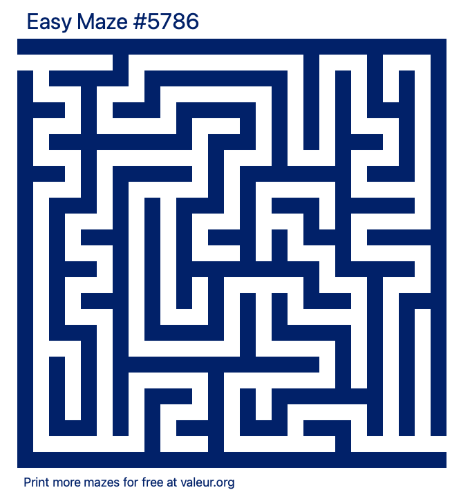 Free Printable Easy Maze number 5786