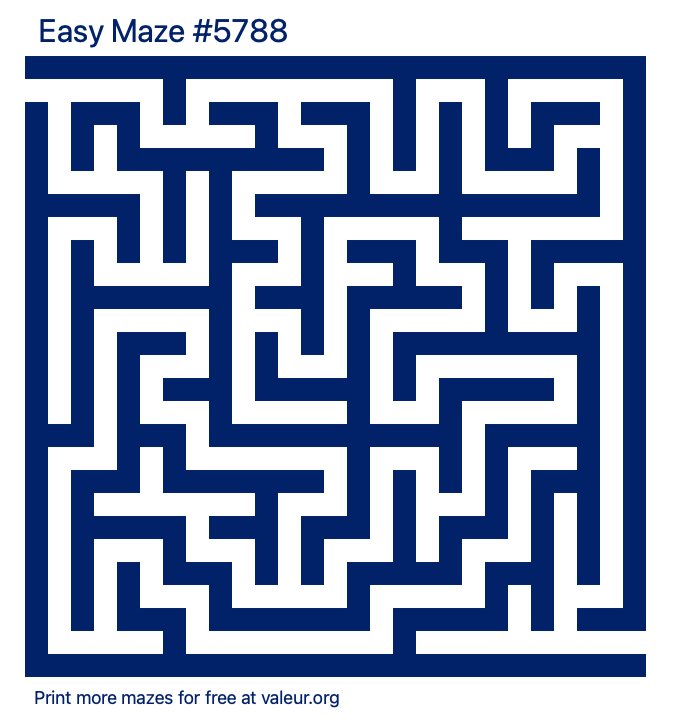 Free Printable Easy Maze number 5788