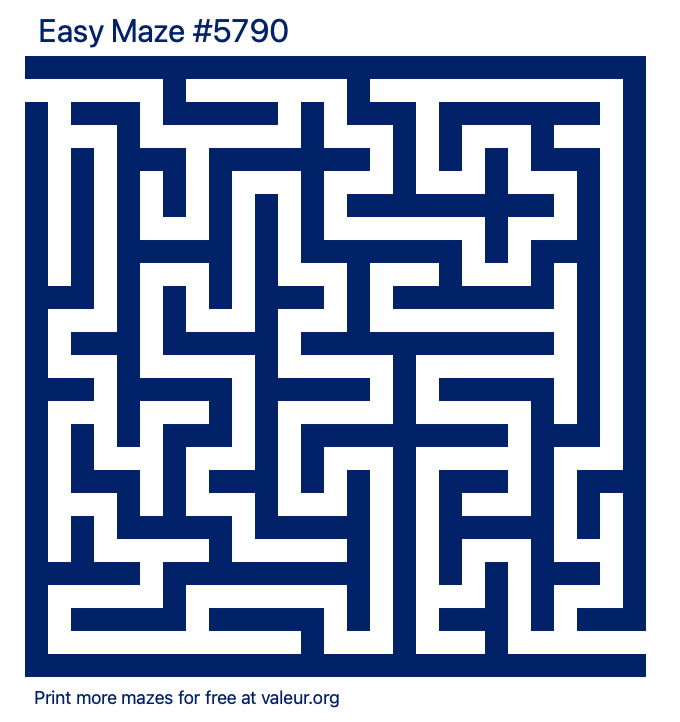 Free Printable Easy Maze number 5790