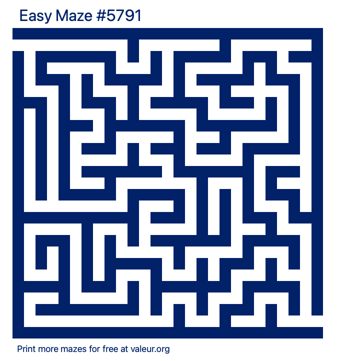 Free Printable Easy Maze number 5791