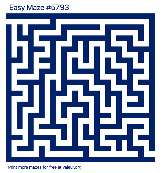 Free Printable Easy Maze number 5793