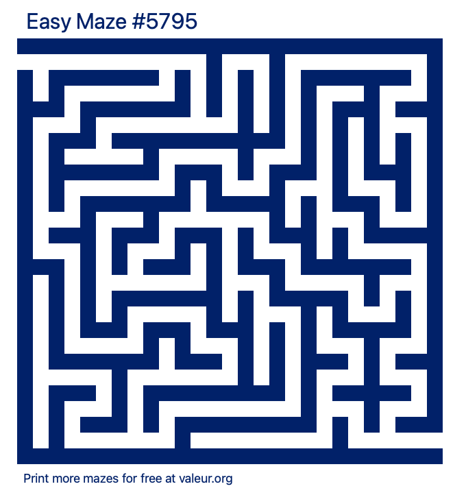 Free Printable Easy Maze number 5795