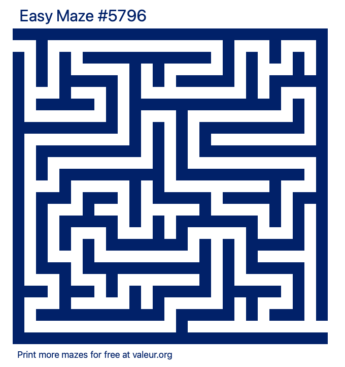 Free Printable Easy Maze number 5796