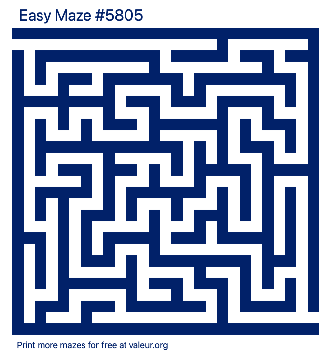 Free Printable Easy Maze number 5805