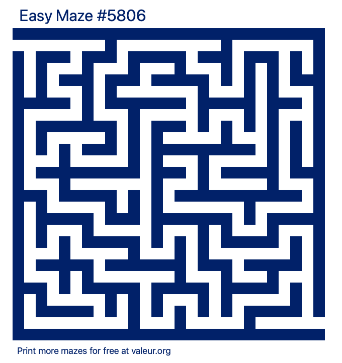 Free Printable Easy Maze number 5806