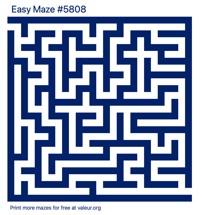 Free Printable Easy Maze number 5808