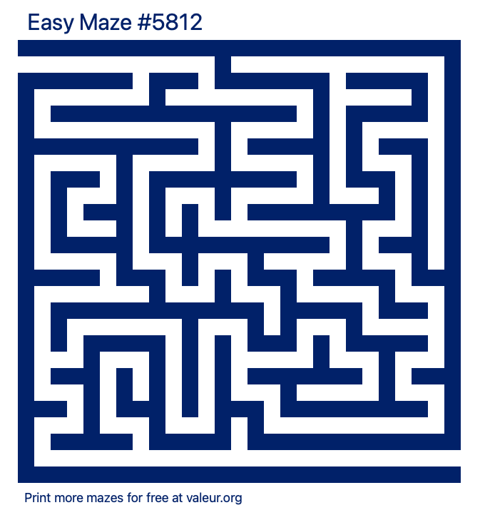 Free Printable Easy Maze number 5812