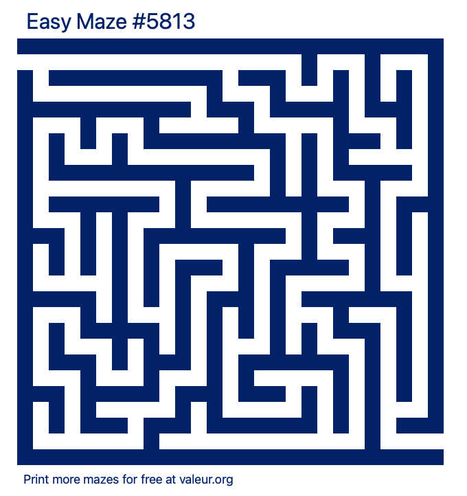 Free Printable Easy Maze number 5813