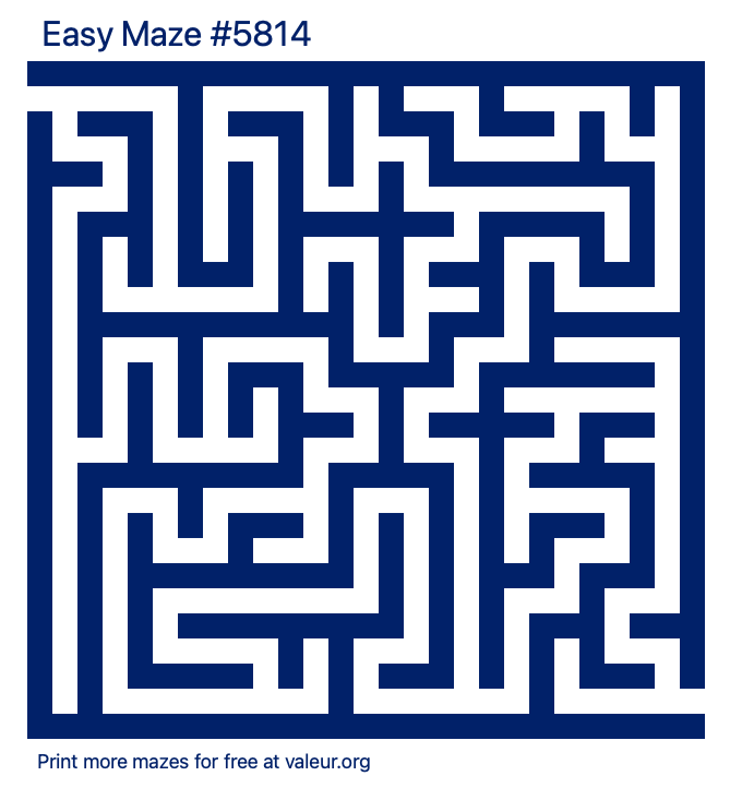 Free Printable Easy Maze number 5814