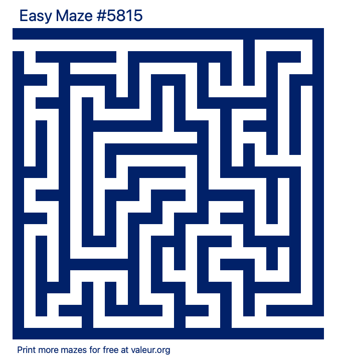 Free Printable Easy Maze number 5815