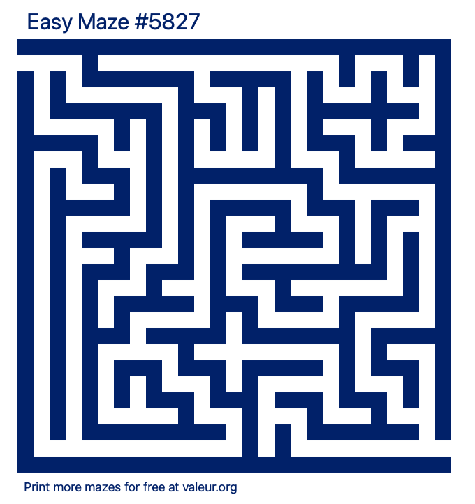 Free Printable Easy Maze number 5827