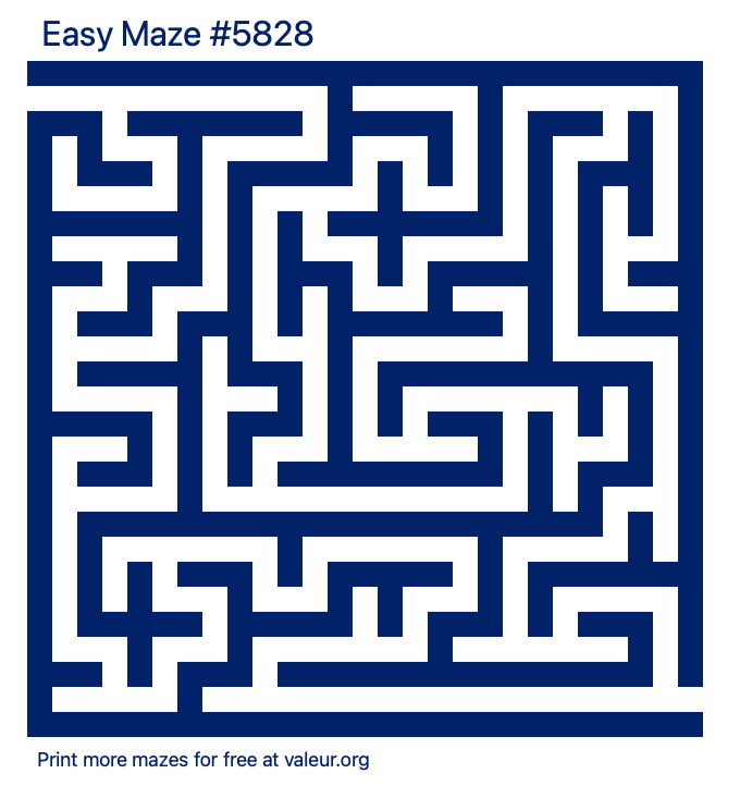 Free Printable Easy Maze number 5828