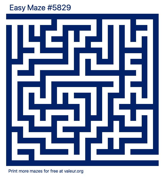 Free Printable Easy Maze number 5829