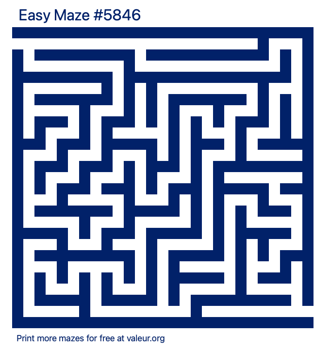 Free Printable Easy Maze number 5846