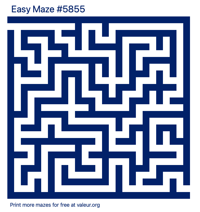 Free Printable Easy Maze number 5855