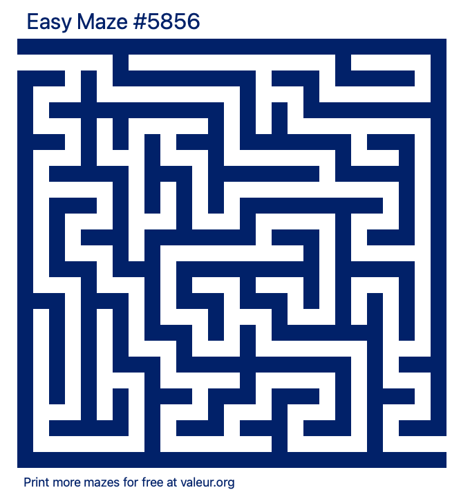 Free Printable Easy Maze number 5856