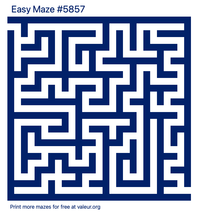Free Printable Easy Maze number 5857